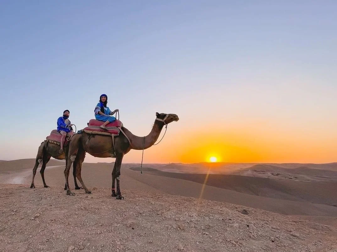 tramonto in cammello a Merzouga